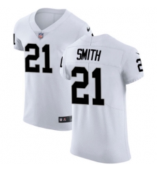 Men Nike Raiders #21 Sean Smith White Stitched NFL Vapor Untouchable Elite Jersey