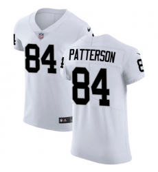 Men Nike Raiders #84 Cordarrelle Patterson White Stitched NFL Vapor Untouchable Elite Jersey