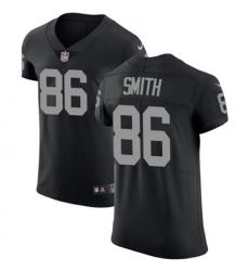 Men Nike Raiders #86 Lee Smith Black Team Color Stitched NFL Vapor Untouchable Elite Jersey