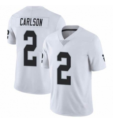 Men's Las Vegas Raiders #2 Daniel Carlson Team White Color Vapor Limited Jersey