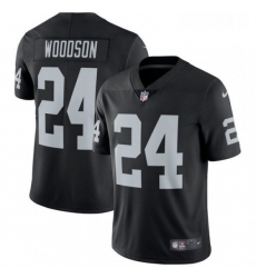 Mens Nike Oakland Raiders 24 Charles Woodson Black Team Color Vapor Untouchable Limited Player NFL Jersey