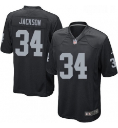 Mens Nike Oakland Raiders 34 Bo Jackson Game Black Team Color NFL Jersey