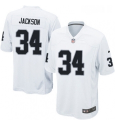Mens Nike Oakland Raiders 34 Bo Jackson Game White NFL Jersey