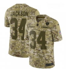 Mens Nike Oakland Raiders 34 Bo Jackson Limited Camo 2018 Salute to Service NFL Jersey