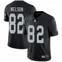 Mens Nike Oakland Raiders 82 Jordy Nelson Black Team Color Vapor Untouchable Limited Player NFL Jersey