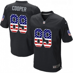 Mens Nike Oakland Raiders 89 Amari Cooper Elite Black Home USA Flag Fashion NFL Jersey