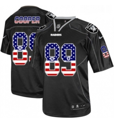 Mens Nike Oakland Raiders 89 Amari Cooper Elite Black USA Flag Fashion NFL Jersey