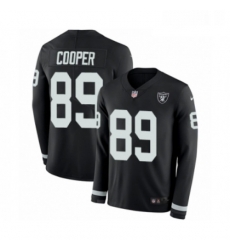 Mens Nike Oakland Raiders 89 Amari Cooper Limited Black Therma Long Sleeve NFL Jersey