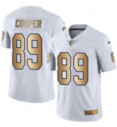 Mens Nike Oakland Raiders 89 Amari Cooper Limited WhiteGold Rush NFL Jersey