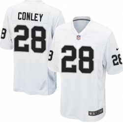 Mens Oakland Raiders #28 Gareon Conley White Elite Jersey