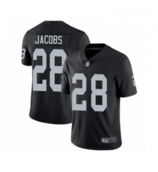 Mens Oakland Raiders 28 Josh Jacobs Black Team Color Vapor Untouchable Limited Player Football Jersey