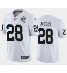 Men's Oakland Raiders White #28 Josh Jacobs 2020 Inaugural Season Vapor Limited Stitched NFL Jersey