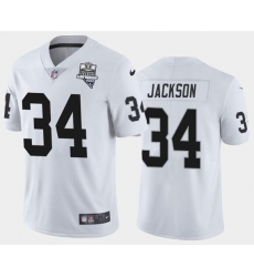 Men's Oakland Raiders White #34 Bo Jackson 2020 Inaugural Season Vapor Limited Stitched NFL Jersey