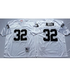 Mitchell And Ness Raiders #32 32 Marcus Allen White Throwback Stitched NFL Jersey