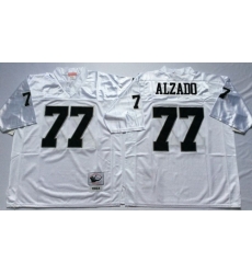 Mitchell And Ness Raiders #77 lyle alzado White Throwback Stitched NFL Jersey