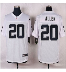 NEW Oakland Raiders #20 Nate Allen White Men Stitched NFL Elite Jersey