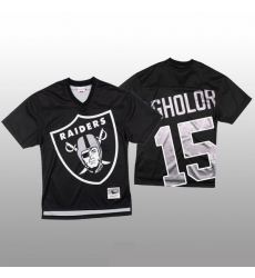 NFL Las Vegas Raiders 15 Nelson Agholor Black Men Mitchell  26 Nell Big Face Fashion Limited NFL Jersey