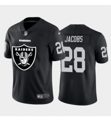 Nike Las Vegas Raiders 28 Josh Jacobs Black Team Big Logo Vapor Untouchable Limited Jersey
