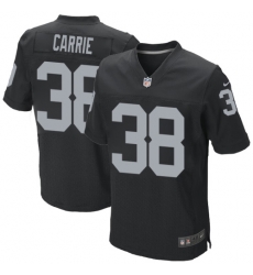 Nike NFL 38 Oakland Raiders T.J. Carrie Black Team Color Elite Mens Jersey