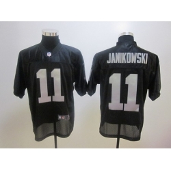 Nike Oakland Raiders 11 Sebastian Janikowski Black Elite NFL Jersey