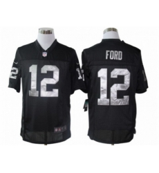 Nike Oakland Raiders 12 Jacoby Ford Black Limited NFL Jersey