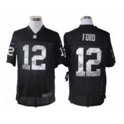 Nike Oakland Raiders 12 Jacoby Ford Black Limited NFL Jersey