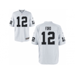 Nike Oakland Raiders 12 Jacoby Ford White Game NFL Jersey