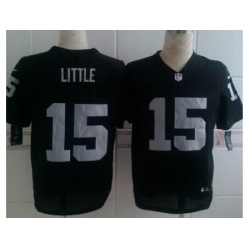 Nike Oakland Raiders 15 Greg Little Black Elite NFL Jersey
