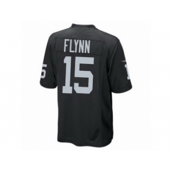 Nike Oakland Raiders 15 Matt Flynn BLACK GAME NFL Jersey