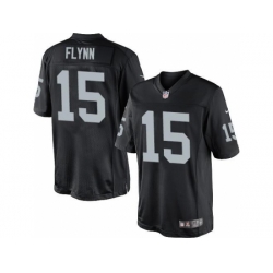 Nike Oakland Raiders 15 Matt Flynn Black Elite NFL Jersey