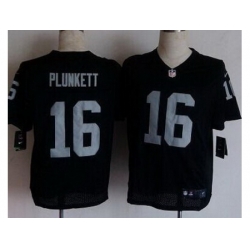 Nike Oakland Raiders 16 Jim Plunkett Black Elite NFL Jersey