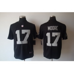 Nike Oakland Raiders 17 Denarius Moore Black Game NFL Jersey