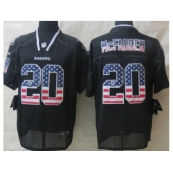 Nike Oakland Raiders 20 Darren McFadden Black Elite USA Flag Fashion NFL Jersey