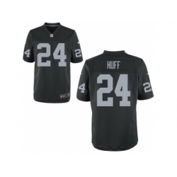 Nike Oakland Raiders 24 Michael Huff Black Elite NFL Jersey