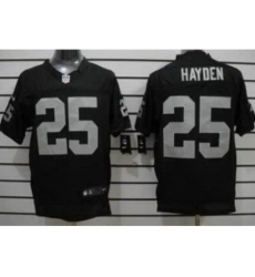 Nike Oakland Raiders 25 D.J. Hayden Black Elite NFL Jersey