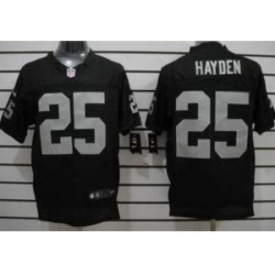 Nike Oakland Raiders 25 D.J. Hayden Black Elite NFL Jersey