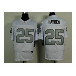 Nike Oakland Raiders 25 D.J. Hayden white Elite silver number NFL Jersey