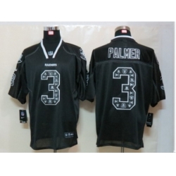 Nike Oakland Raiders 3 Carson Palmer Black Elite Lights Out Fashion NFL Jersey