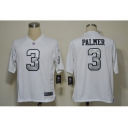 Nike Oakland Raiders 3 Carson Palmer White Game Silver Number NFL Jersey