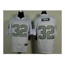 Nike Oakland Raiders 32 Marcus Allen white Elite silver number NFL Jersey