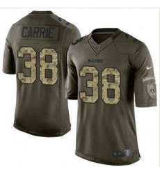 Nike Oakland Raiders #38 T J  Carrie Green Men 27s Stitched NFL Limited Salute to Service Jersey