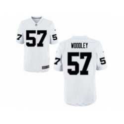 Nike Oakland Raiders 57 LaMarr Woddley white game NFL Jersey