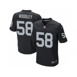 Nike Oakland Raiders 58 LaMarr Woodley Black Elite NFL Jersey