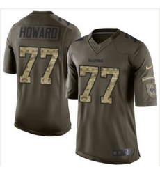 Nike Oakland Raiders #77 Austin Howard Green Men 27s Stitched NFL Limited Salute to Service Jersey
