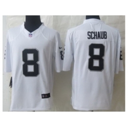 Nike Oakland Raiders 8 Matt Schaub White Game NFL Jersey