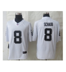 Nike Oakland Raiders 8 Matt Schaub White Limited NFL Jersey