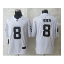 Nike Oakland Raiders 8 Matt Schaub White Limited NFL Jersey