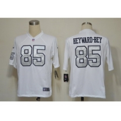 Nike Oakland Raiders 85 Darrius Heyward-Bey White Game Silver number NFL Jersey