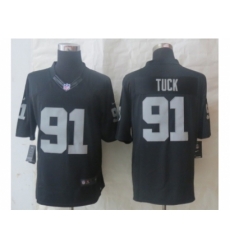 Nike Oakland Raiders 91 Justin Tuck Black Limited NFL Jersey