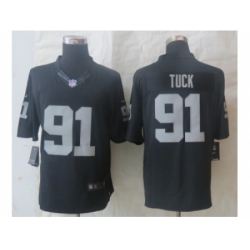 Nike Oakland Raiders 91 Justin Tuck Black Limited NFL Jersey